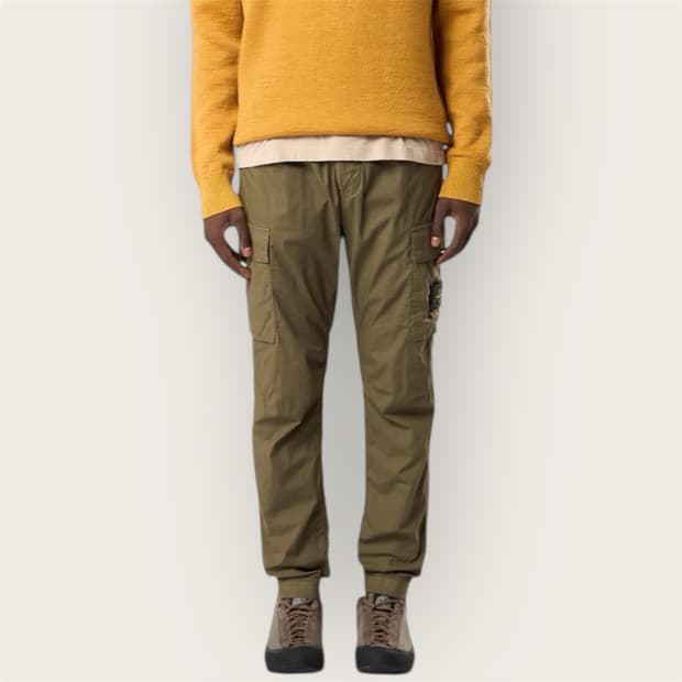34/ 스톤아일랜드 웨이스트 밴딩 테이퍼드 카고팬츠