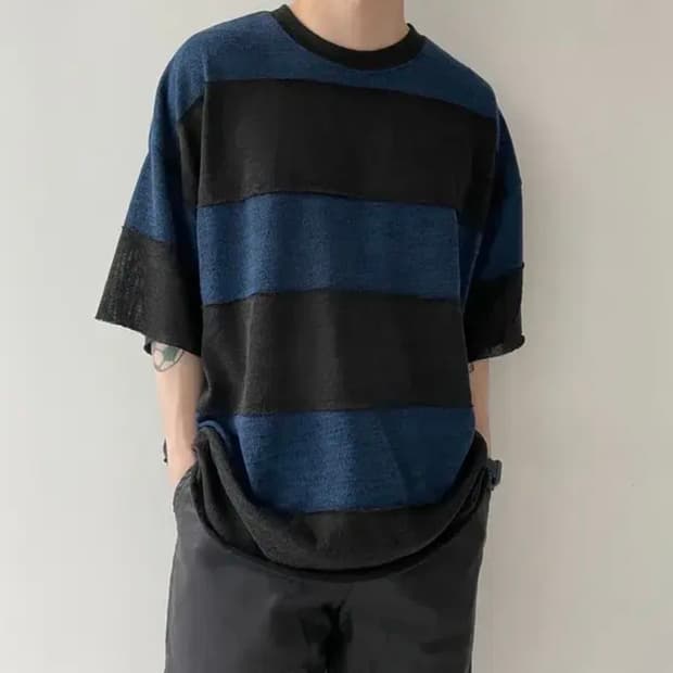 빈티지 반팔 니트 