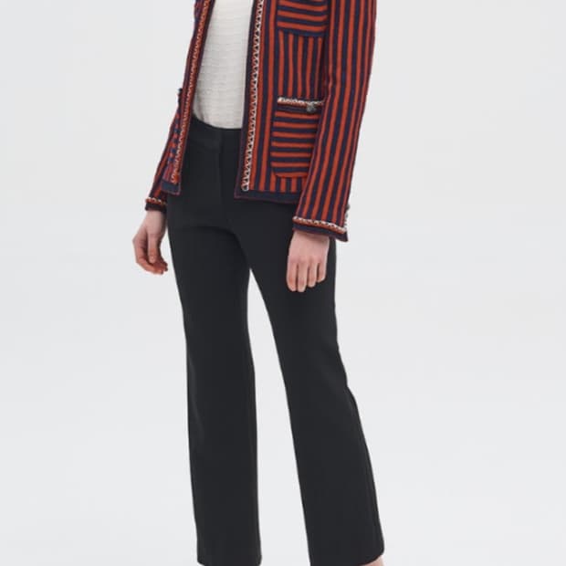 오브제 스트라이프 트위드 자켓  76-90-155사이즈