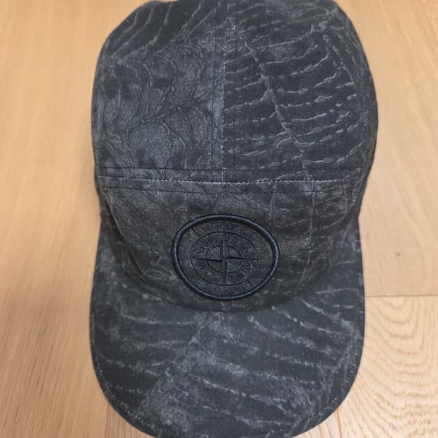 스톤아일랜드 X 슈프림 캠프캡 블랙 23FW