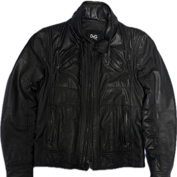dolce & gabbana leather jacket-48