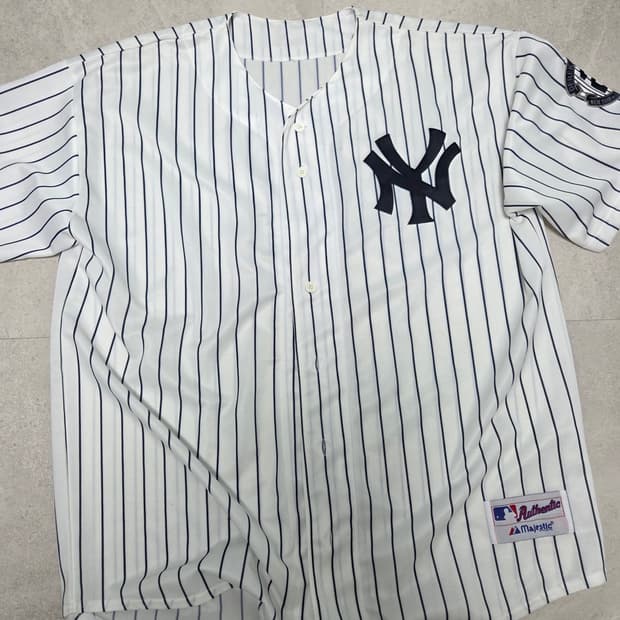 마제스틱 MLB 뉴욕양키스 데릭 지터 레전드 패치 유니폼 저지