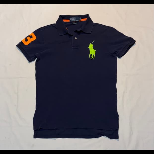 빅포니 네이비 반팔 카라티 