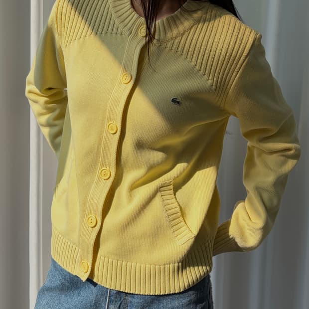 [M]라코스테 여성 코튼 니트 가디건