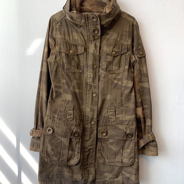 Y2k camoflage multi pocket jacket