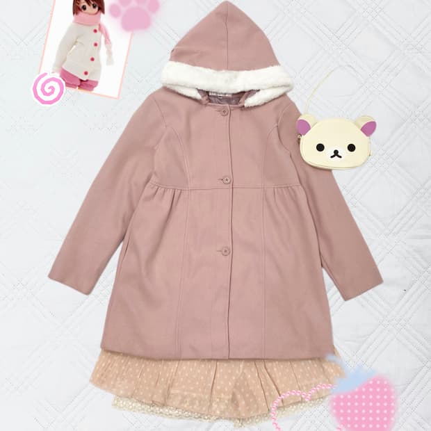 ꒰ঌ 러블리 인디핑크 폭닥 코트 ໒꒱