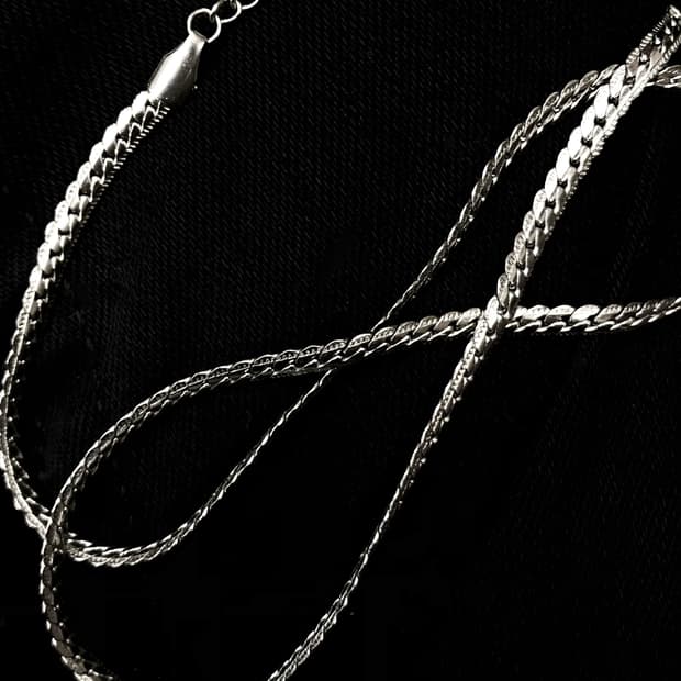 silver necklace (surgical steel) 