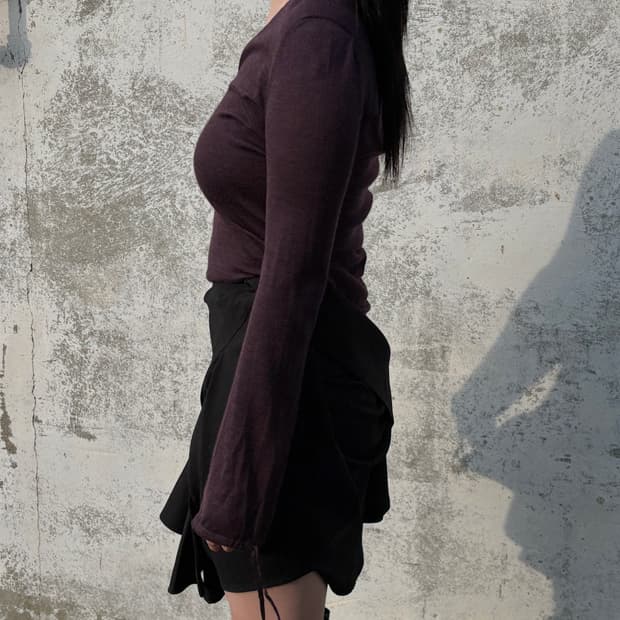 질샌더 브이넥 니트