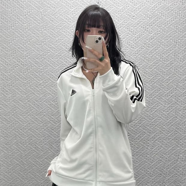 아디다스 재팬 빈티지 Y2K 00's 오레오 져지 집업 0 C10917