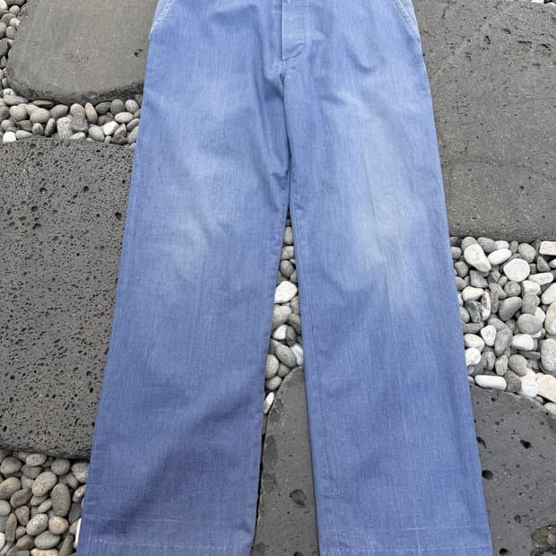 60s FRENCH KIDUR FADED CHAMBRAY 프렌치워크팬츠