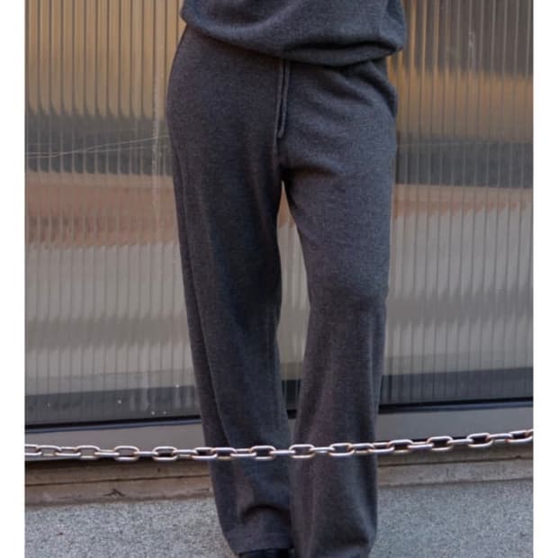 머듈 니트 팬츠 그레이 4