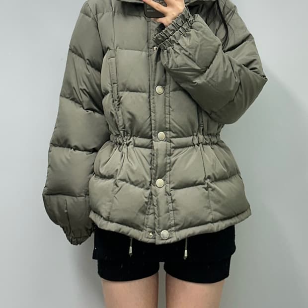 막스마라 아카이브 카키 다운 패딩 파카