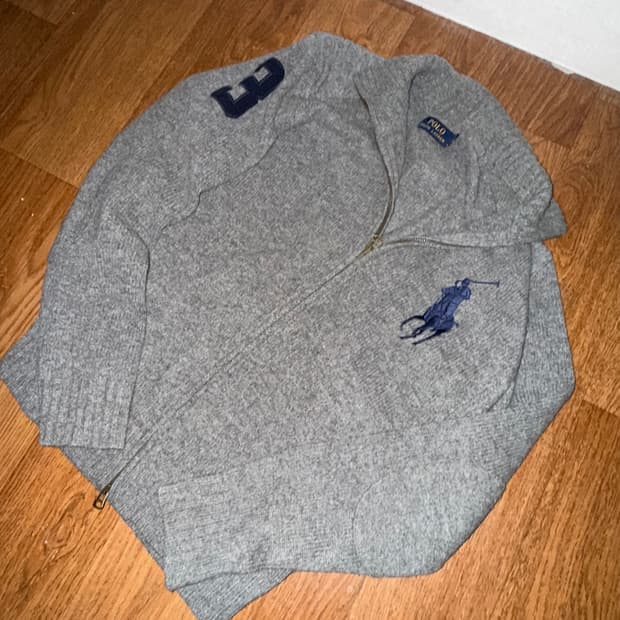 폴로 빅포니 니트 집업