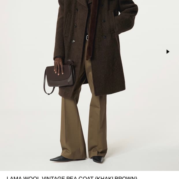 RECTO 라마 울 더블 코트 M