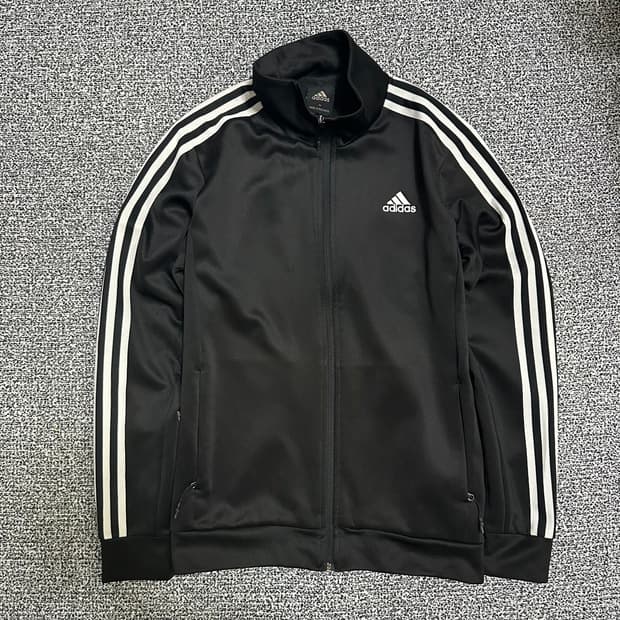 (M) 아디다스 삼선 트랙탑 블랙 져지