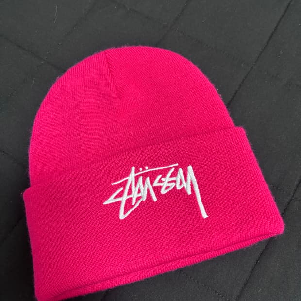 스투시 로고비니 핑크