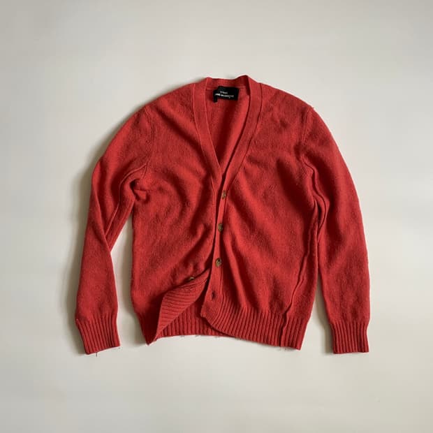 꼼데 트리콧 니트 가디건