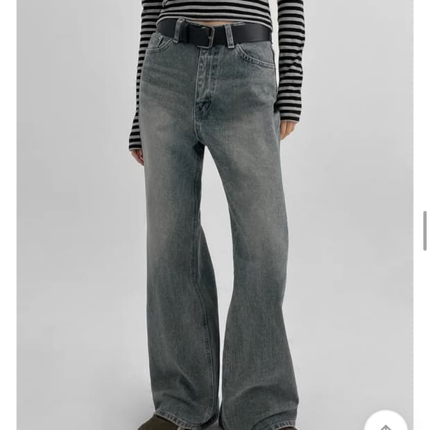 블랙업 샤타링 와이드 부츠컷 팬츠