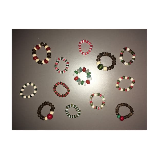 [악] 크리스마스 비즈 반지