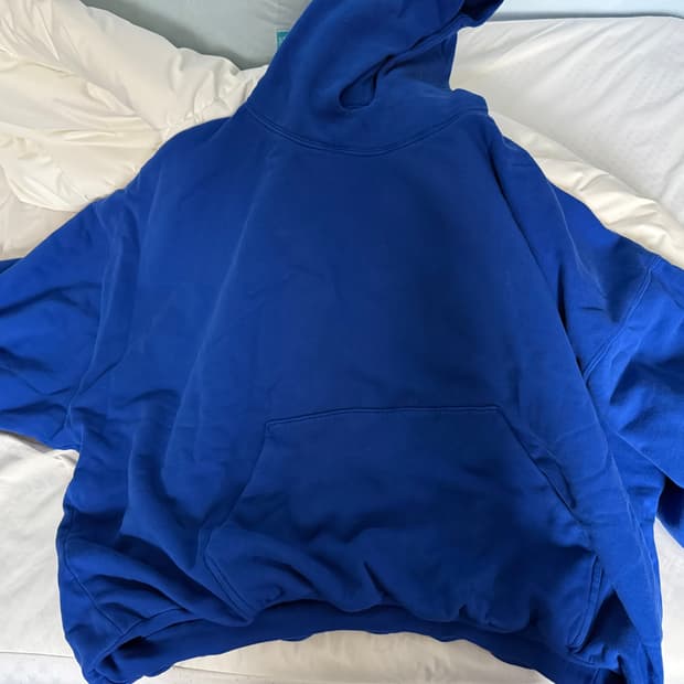 이지 더블레이어후드 블루 XL