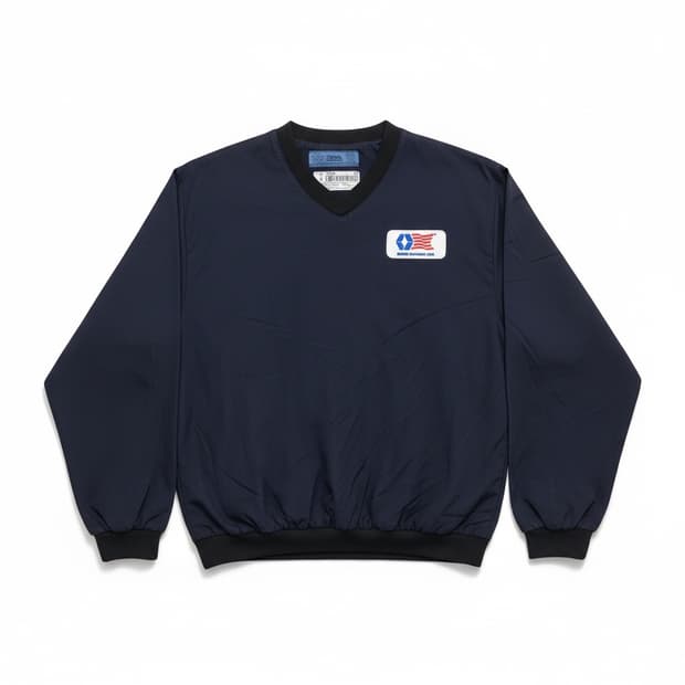 신타스 나일론 브이넥 네이비