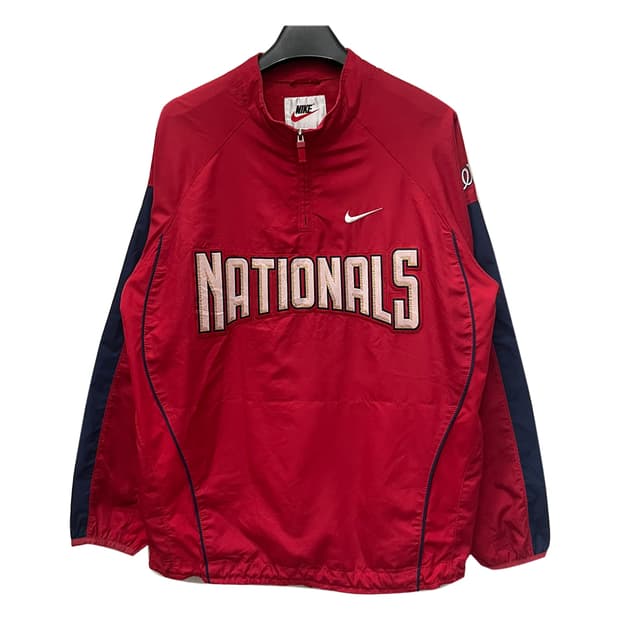 나이키 MLB 워싱턴 내셔널스 하프집업 바람막이 웜업 XL