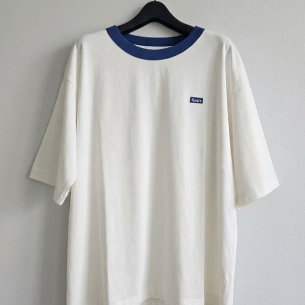[새상품]_Keds 케즈 링거넥 화이트 반팔티 M