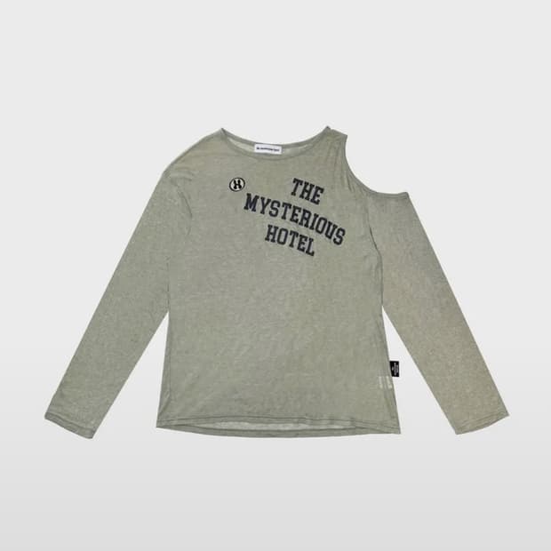 더미스테리어스호텔 숄더홀슬리브 카키