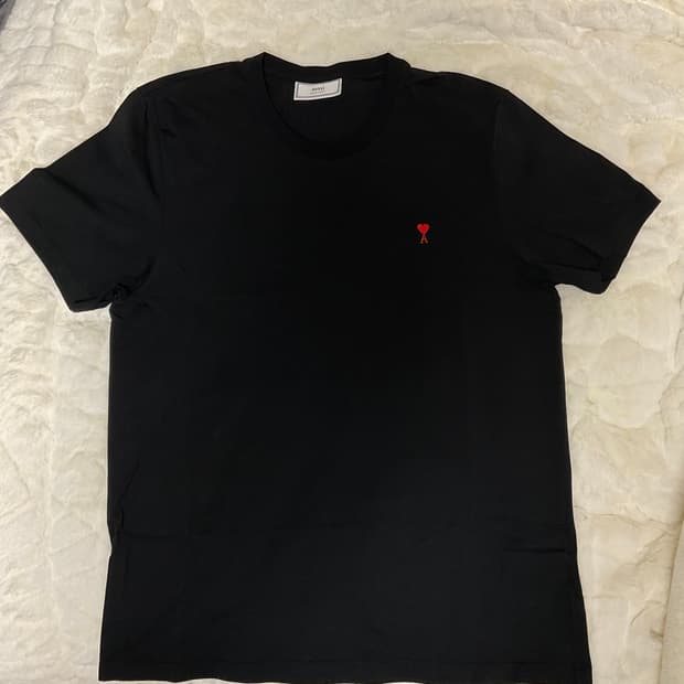 아미 ami 하트로고 반팔 블랙 XL