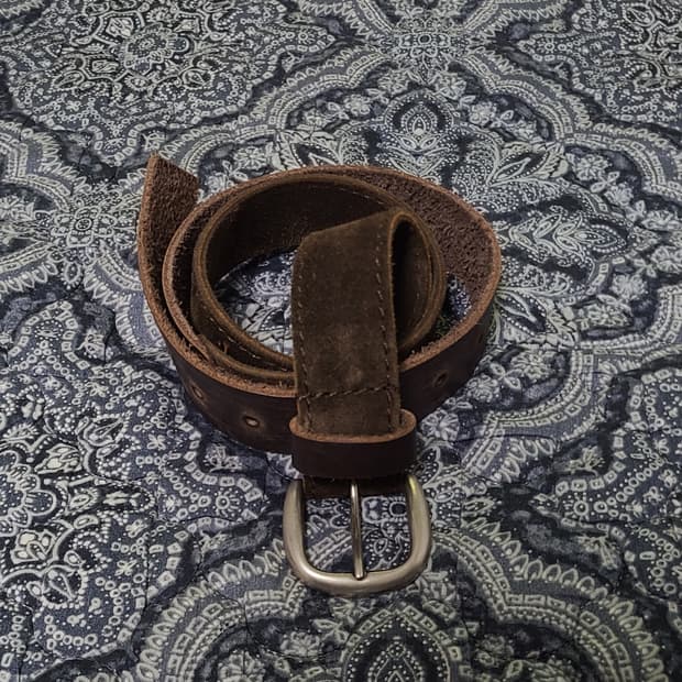 Comme des Garcons Homme 스웨이드 레더 믹스 벨트