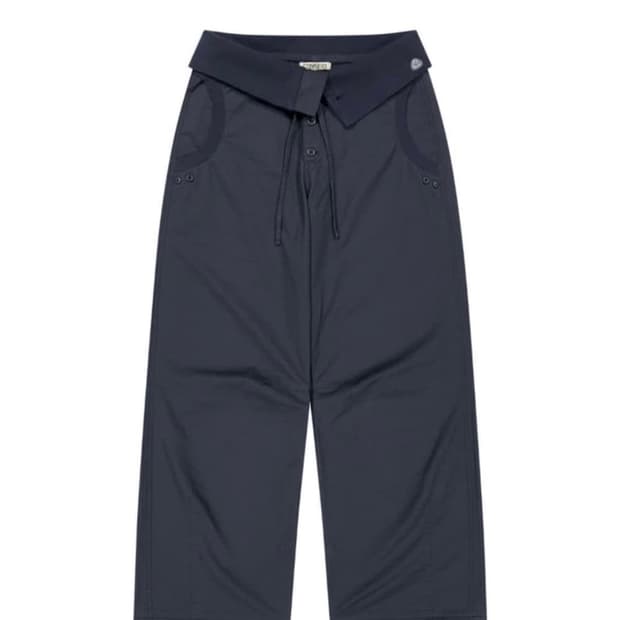 구해요))) 코이세이오 플로우 폴드 팬츠 네이비 1사이즈