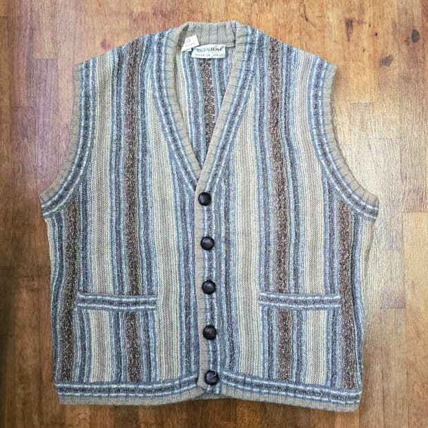 이태리 알파카 빈티지 베스트 조끼 여성 OS