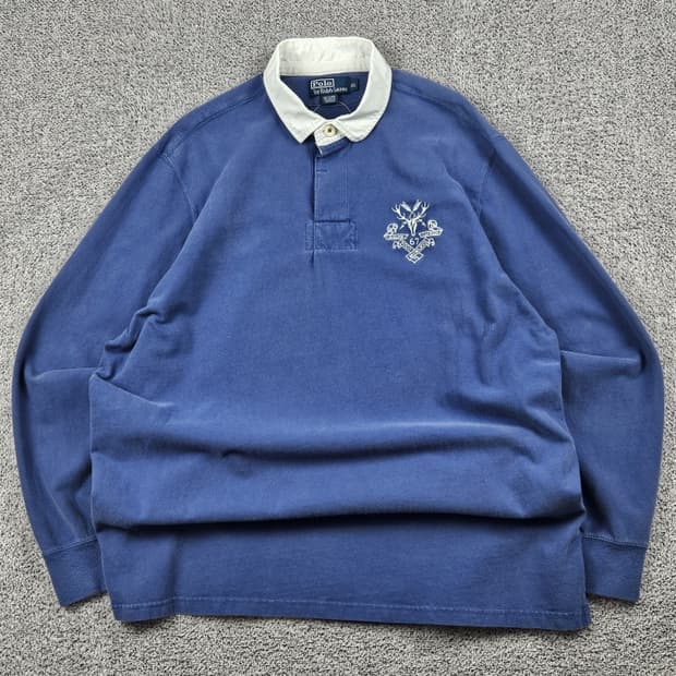 폴로랄프로렌 엘크로고 베이직 럭비티셔츠 ( XL ) / 10359