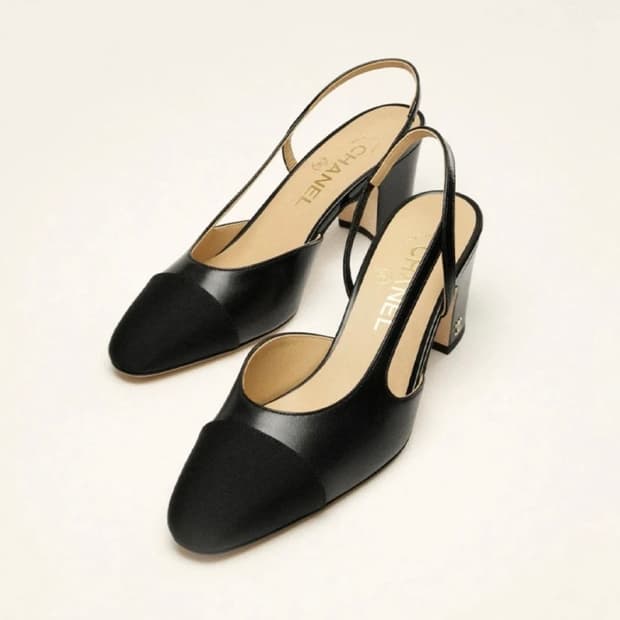 샤넬 슬링백 블랙 샌들 35.5