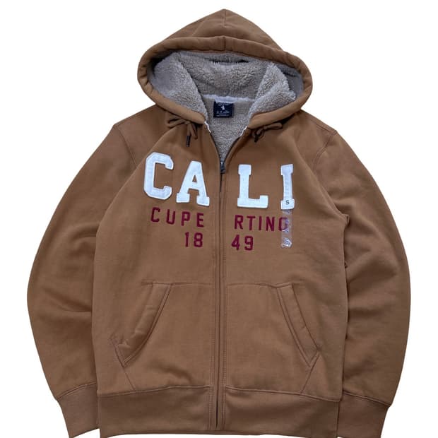 후아유 양털 브라운 후드집업