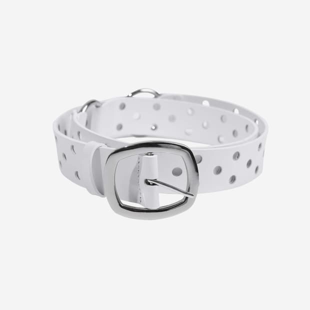 세릭 TWO RING HOLE BELT / WHITE