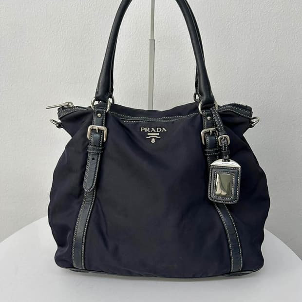 프라다 테수토 나일론 숄더 토트백