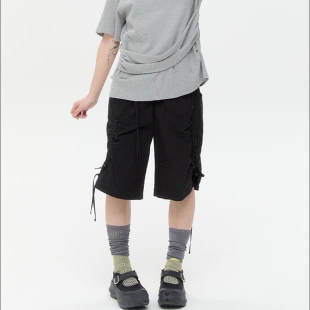 타입서비스 Lace Trim Strap Pants