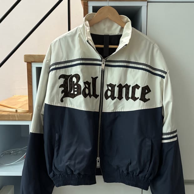 Leey BALANCE BOMBER JACKET IVORY