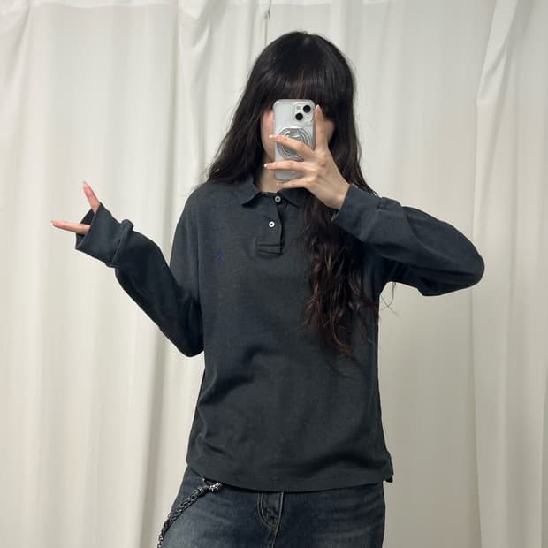 Polo charcoal collar shirt  