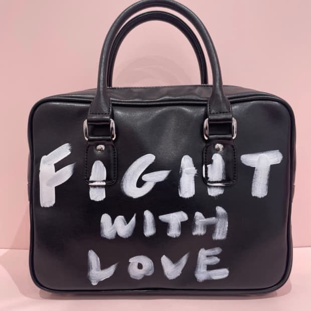 꼼데가르송 걸 페인트 백 블랙