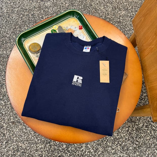 러셀 빈티지 센터 로고 스웻셔츠 맨투맨 (2XL)