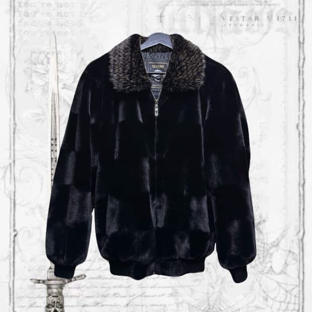 y2k 블랙 퍼자켓