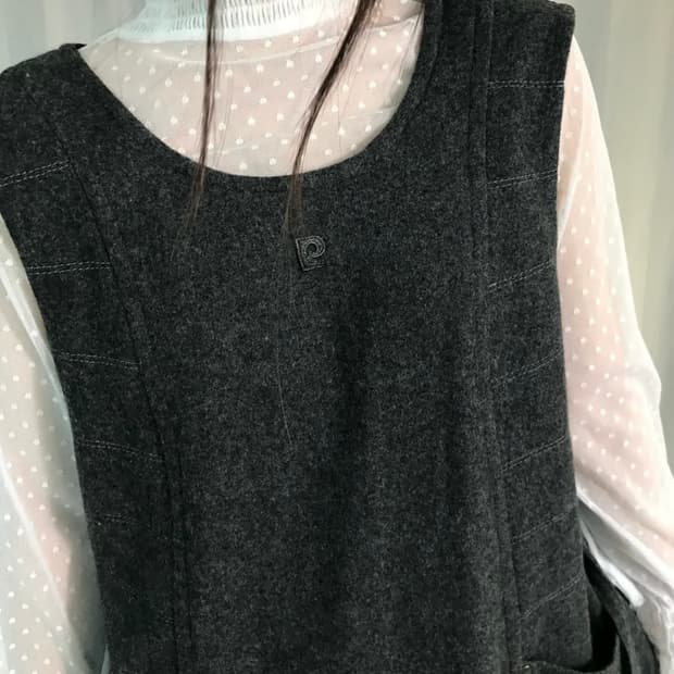 레이어드 도트 블라우스