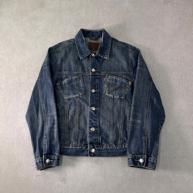 W 95 리바이스 USA 501 데님 트러커 자켓