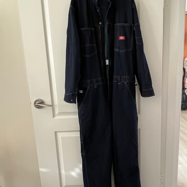 디키즈 데님 점프수트