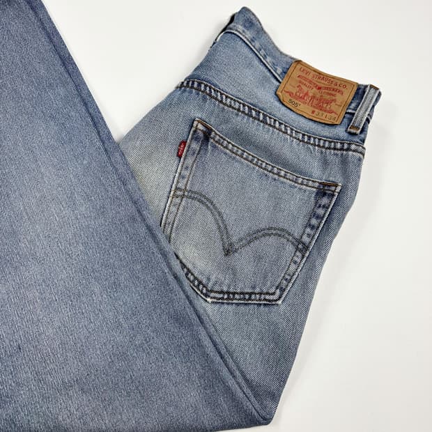 리바이스 505 오리지널 연청 데님 팬츠 (33인치)