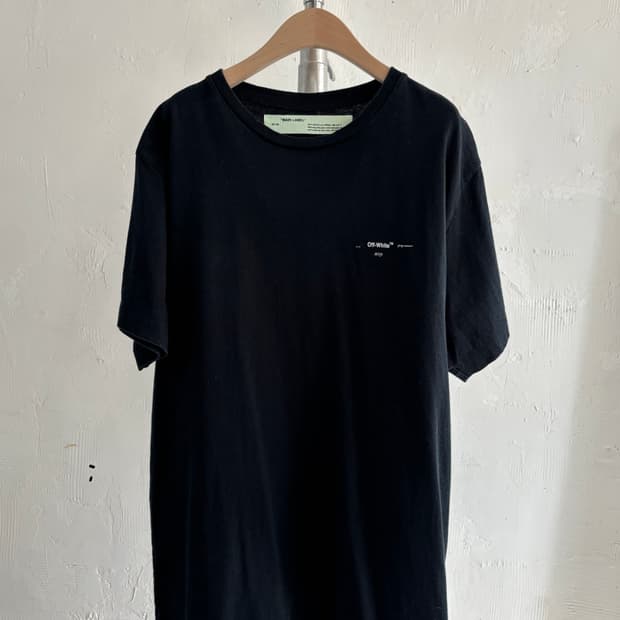 Off White 오프화이트 멀티 컬러 에로우 블랙 반팔티