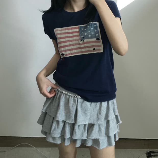 폴로 랄프로렌 성조기 네이비 반팔 티셔츠