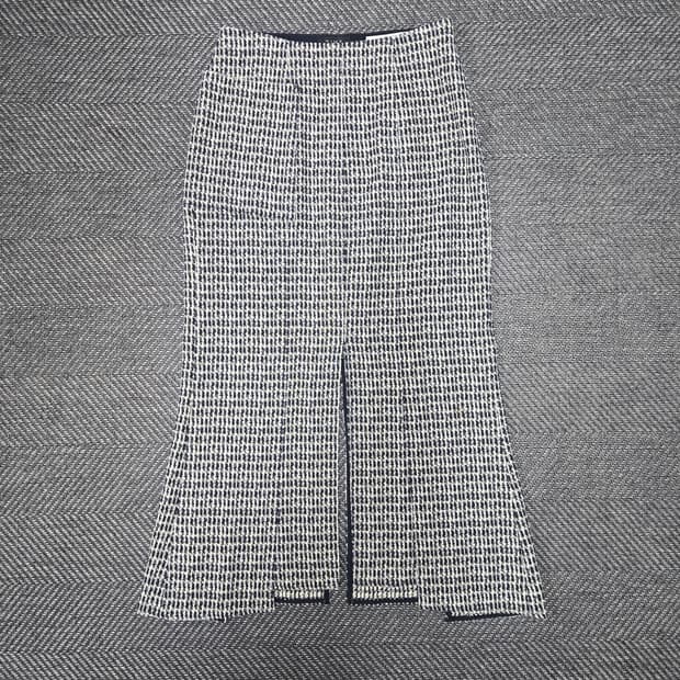 한섬 타임 TIME 트위드 스커트 트임 치마